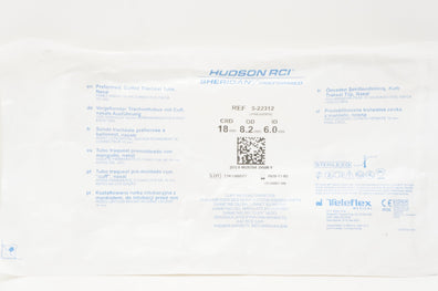 Teleflex 5-22312 Hudson RCI Cuffed Tracheal Tube, Nasal 18 x 8.2OD x 6.0IDmm (x)